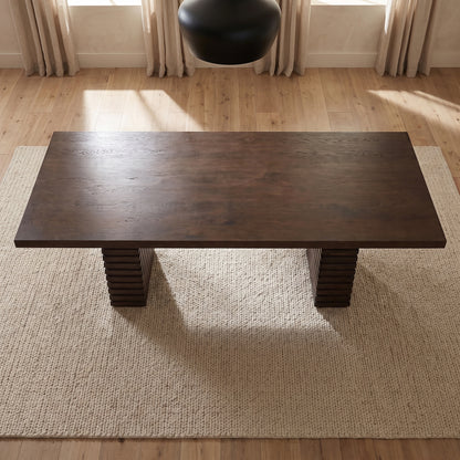 Drew Sculpted Pedestal Table, Espresso