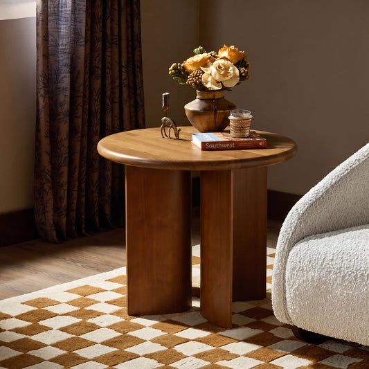 Calder Sculptural Walnut Side Table