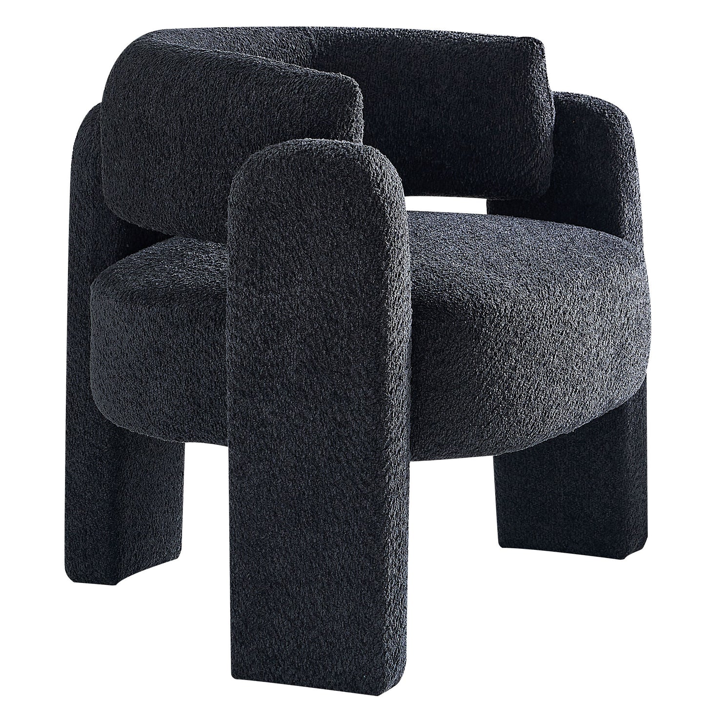 34.65" Amber Accent Chair, Dark Grey