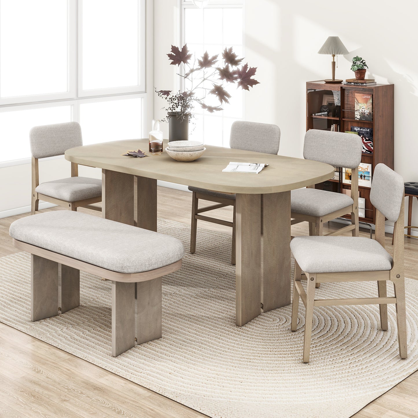 Portico Natural Wood Dining Set