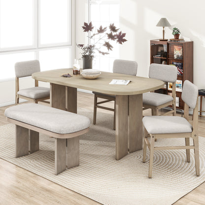 Portico Natural Wood Dining Set