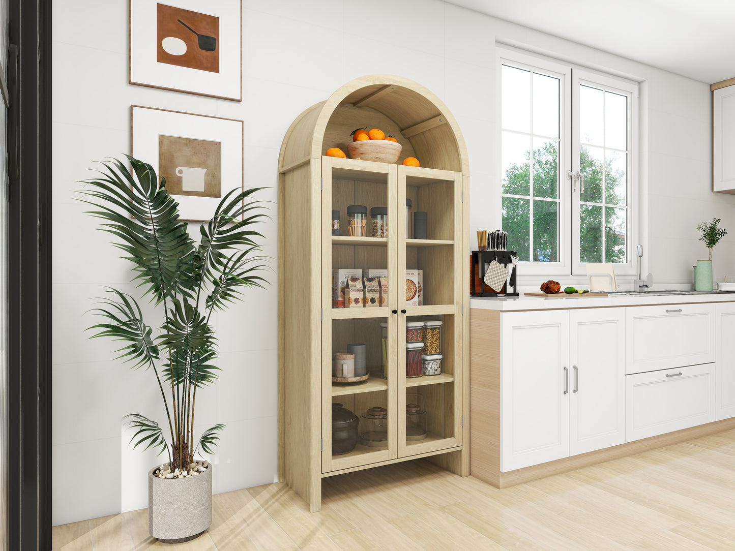 Lacy Arched Storage Cabinet