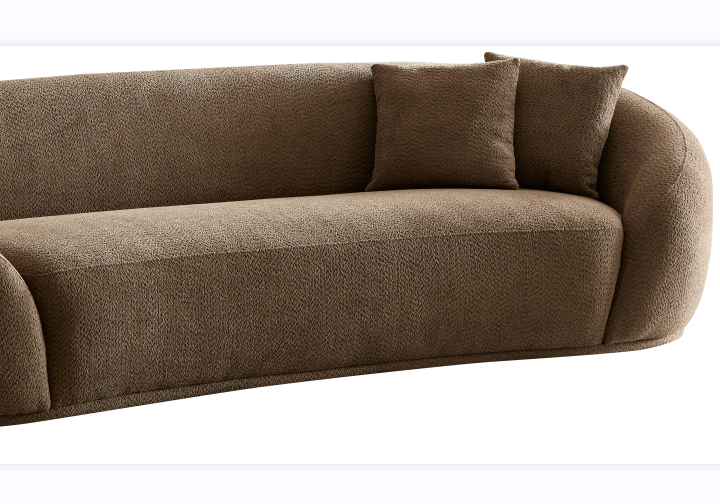 Half Moon Curved Sofa, Camel