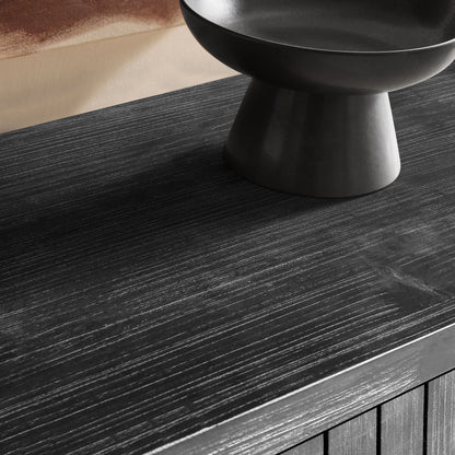Reeded Black Sideboard