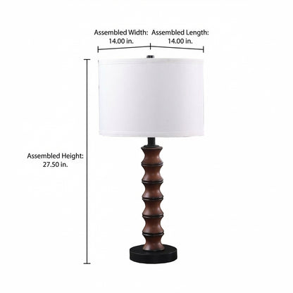 Marcelli Turned Wood Table Lamp