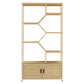 7-Tiered Rattan Bookshelf