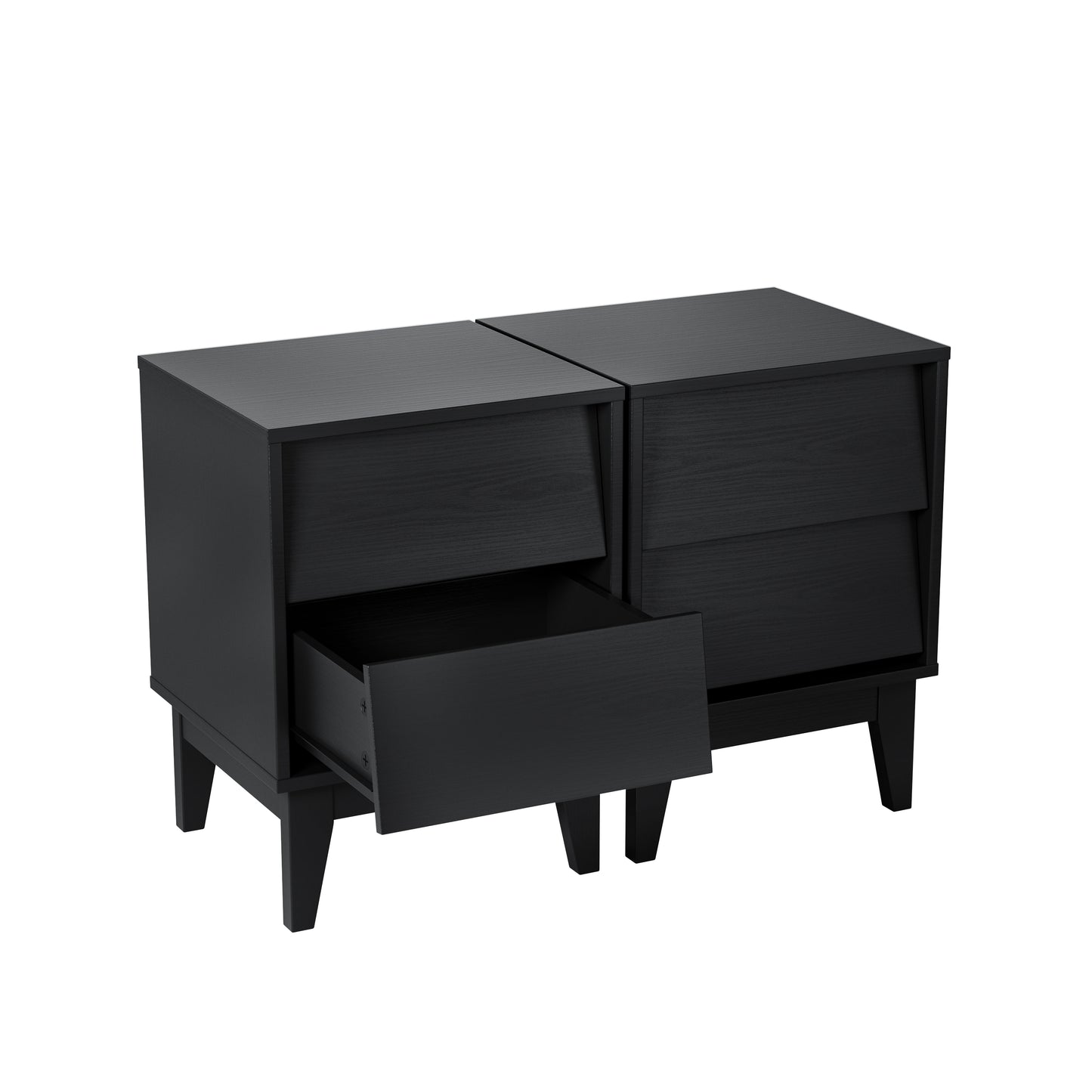 Kenton Nightstand, Set of 2, Black