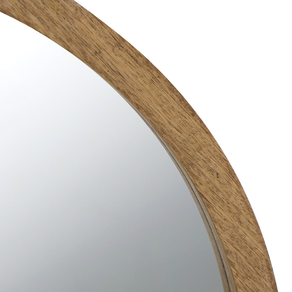 Mango Wood Wall Mirror, 20"x 20"