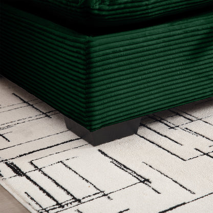 Berk Corduroy Arm Chair, Green