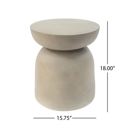 Marek Sculptural Drum Side Table