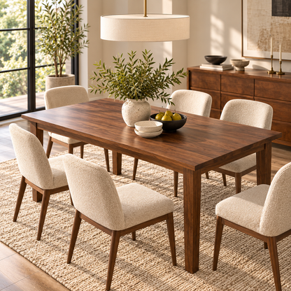 Eastwood Rectangular Walnut Wood Dining Table