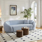 Half Moon Curved Sofa, Sky Blue