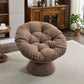 Oversized Papasan Swivel Accent Chair, Brown