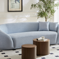 Half Moon Curved Sofa, Sky Blue