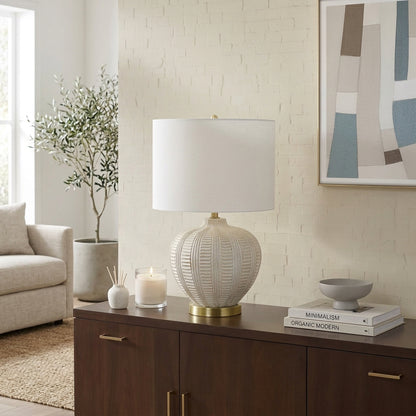 Elara Textured Ceramic Table Lamp