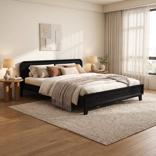 Ellis Black Panel Queen Bed
