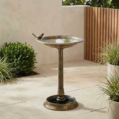 Elowen Antique Bronze Bird Bath Pedestal