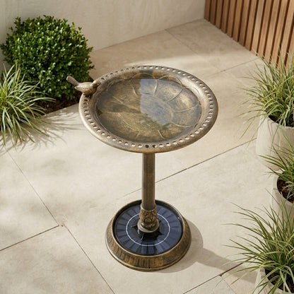 Elowen Antique Bronze Bird Bath Pedestal