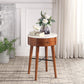 Faux Marble Top End Table