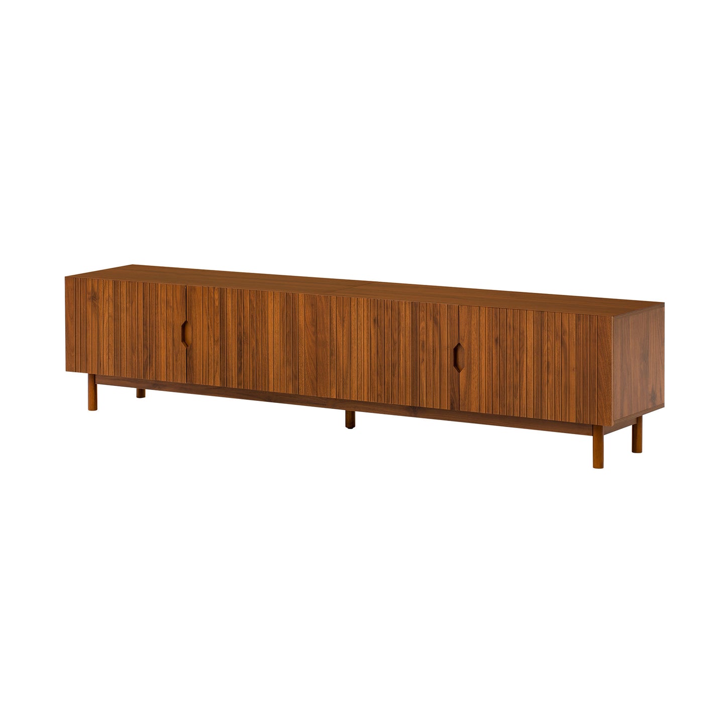 87" Fluted Wood Media Console