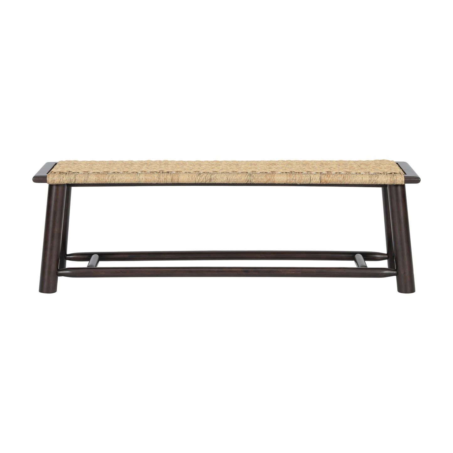 Sierra Solid Wood & Rattan Bench