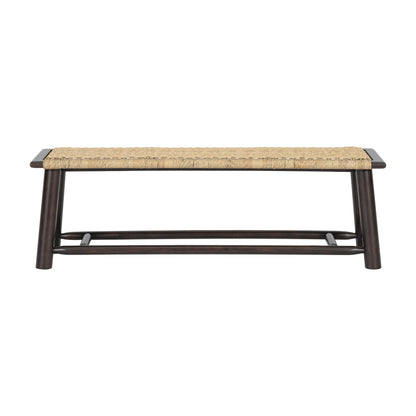 Sierra Solid Wood & Rattan Bench