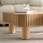 Handcraft Drum Coffee Table, Natural Color