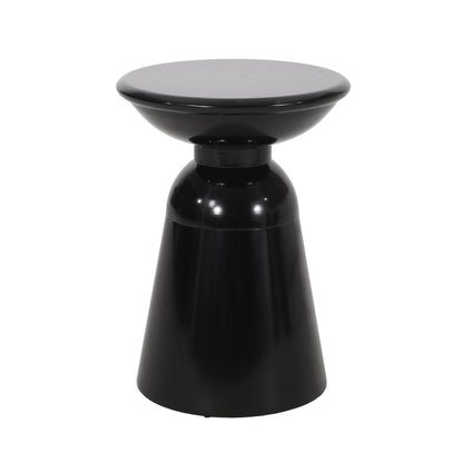 Serenita Black Pedestal Outdoor Side Table
