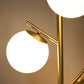 Nova Gold Floor Lamp with Three Frosted Glass Globe Shades