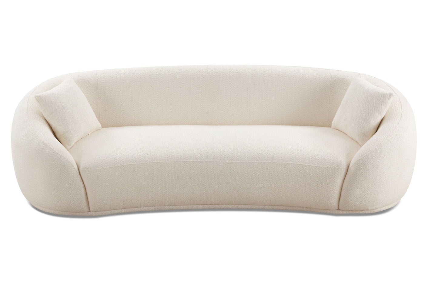 Half Moon Curved Sofa, White