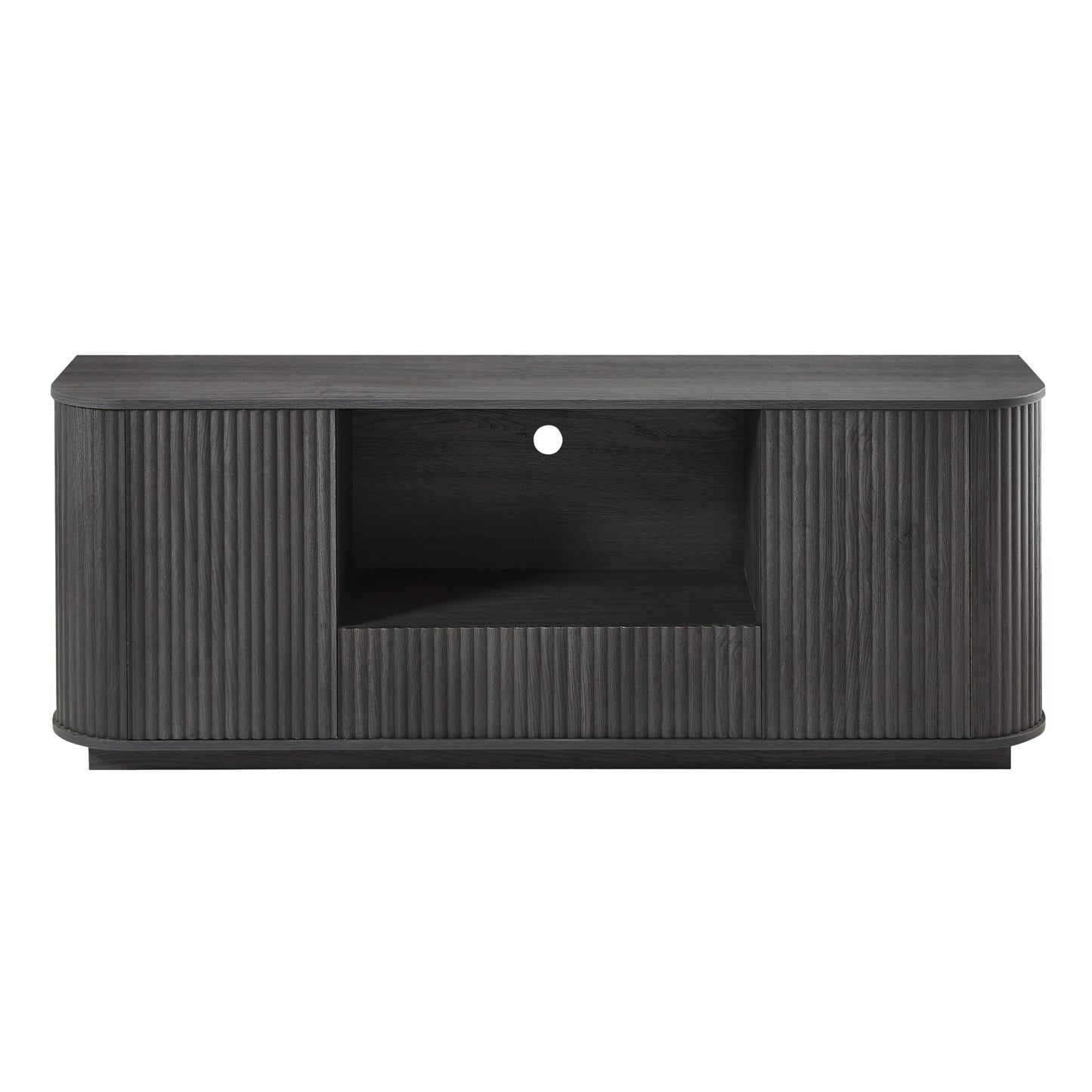 Jensen Fluted Black Media Console
