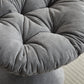 Oversized Papasan Swivel Accent Chair, Grey