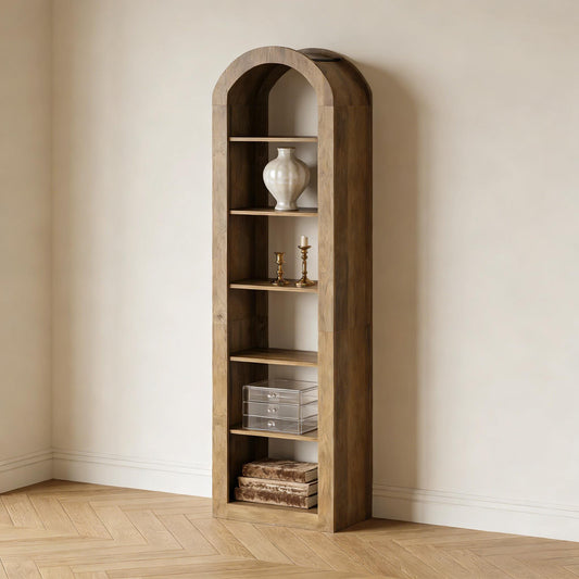 Florin Arched Wood Display Bookshelf