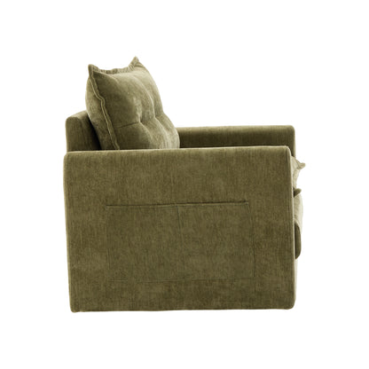 Asher Chenille Swivel Lounge Chair