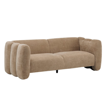 Tonson Sculptural Bouclé Sofa, Camel