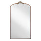 Ornate Arched Full-Length Mirror – 66” Antique Bronze Metal Frame