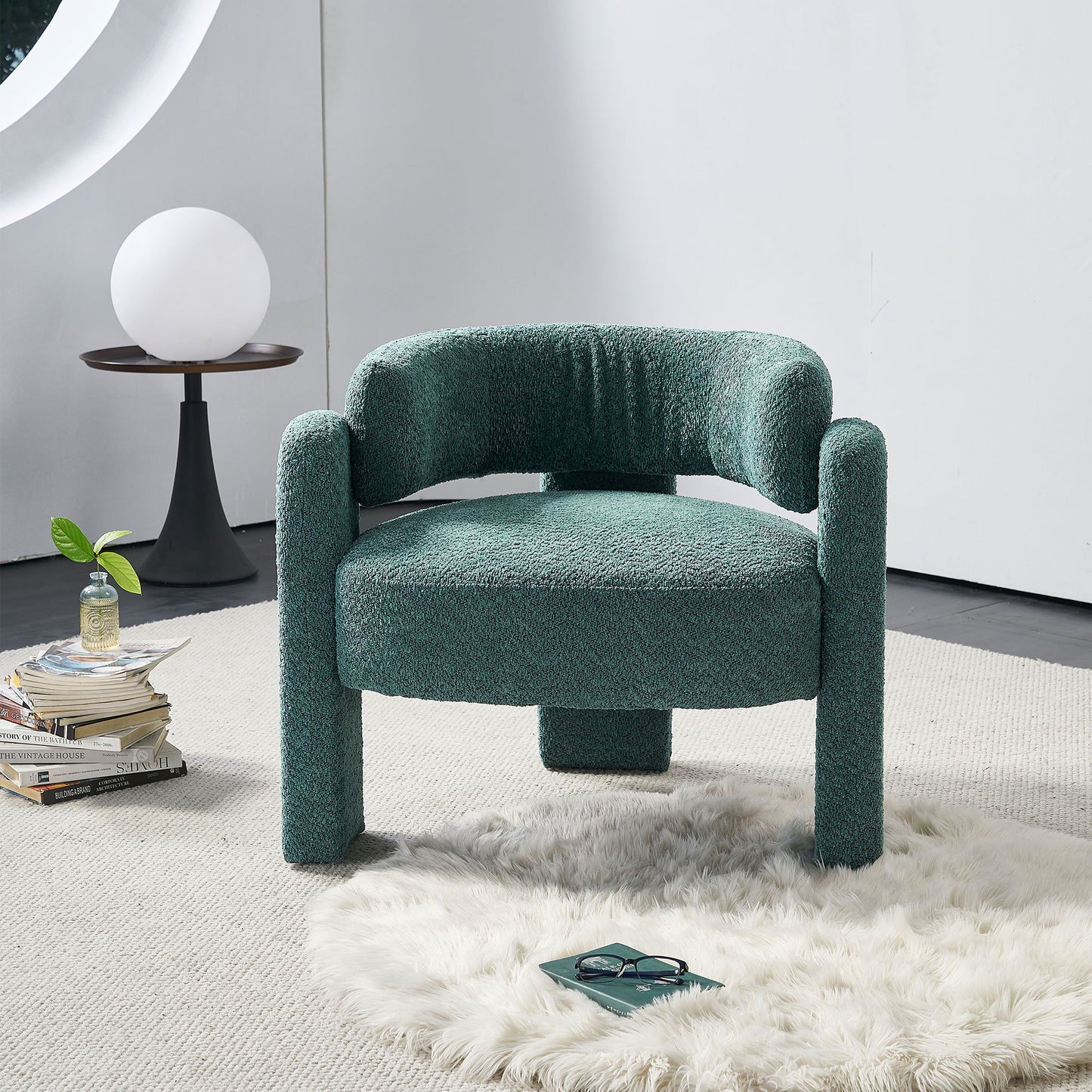 34.65" Amber Accent Chair, Green