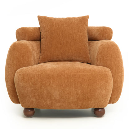 Lunara Bouclé Accent Chair, Tuscan