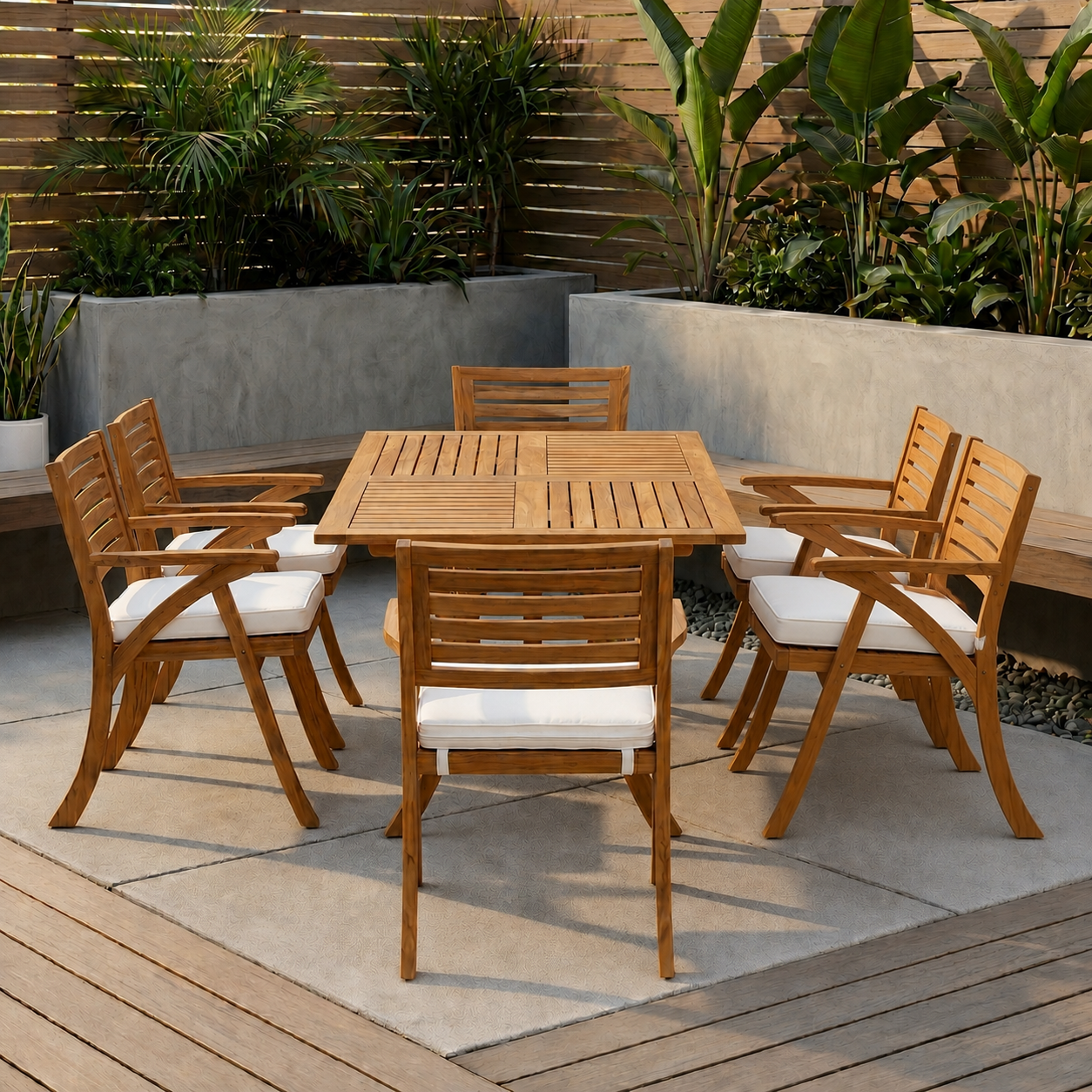 Hermosa 7-Piece Wood Dining Set