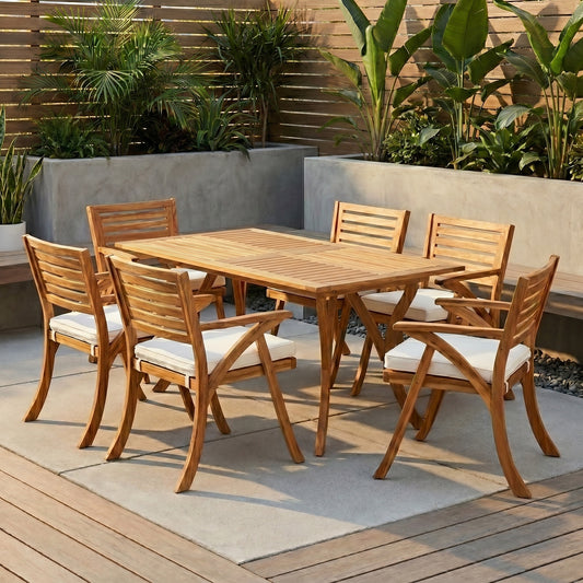 Hermosa 7-Piece Wood Dining Set