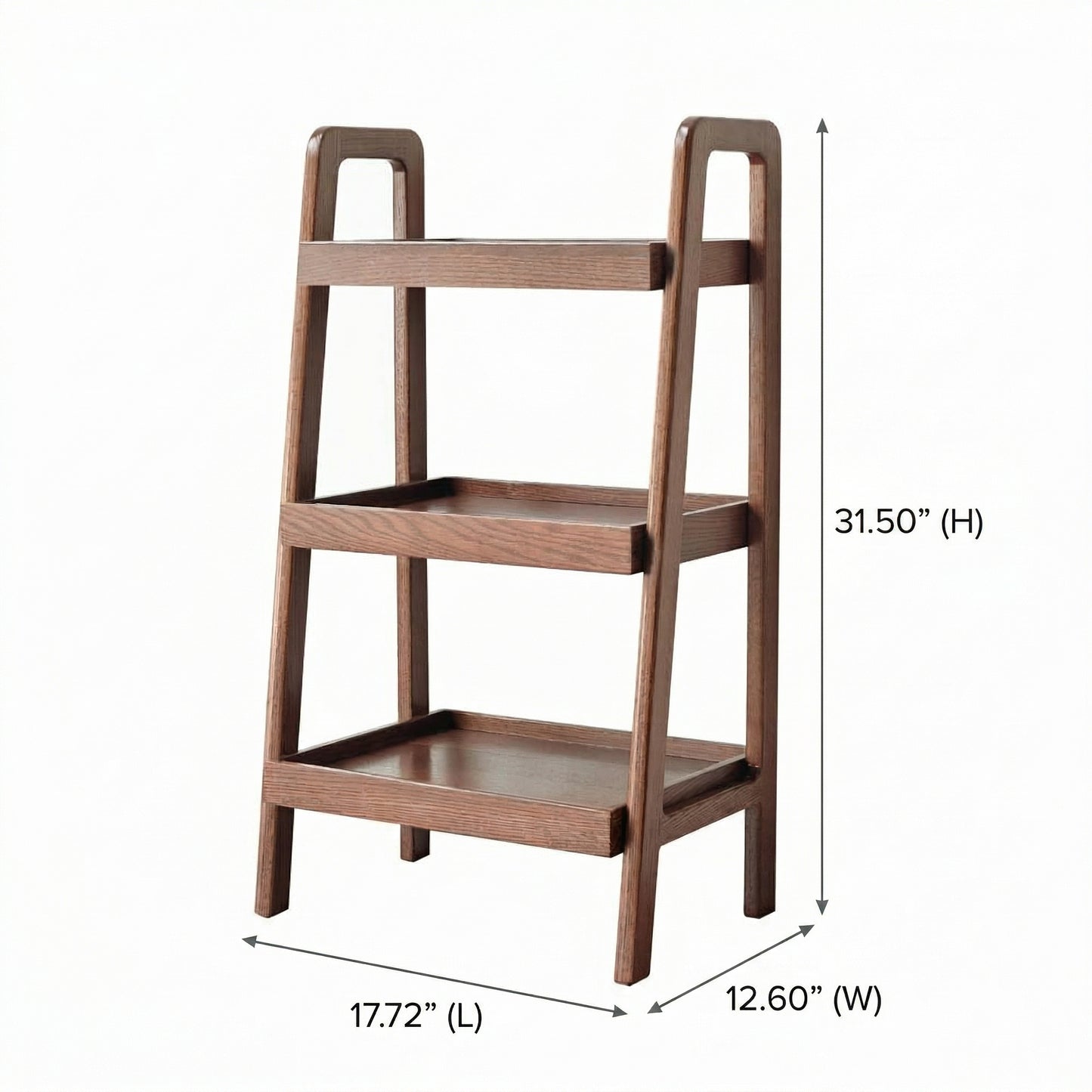 Hollis Solid Oak 3-Tier Shelf