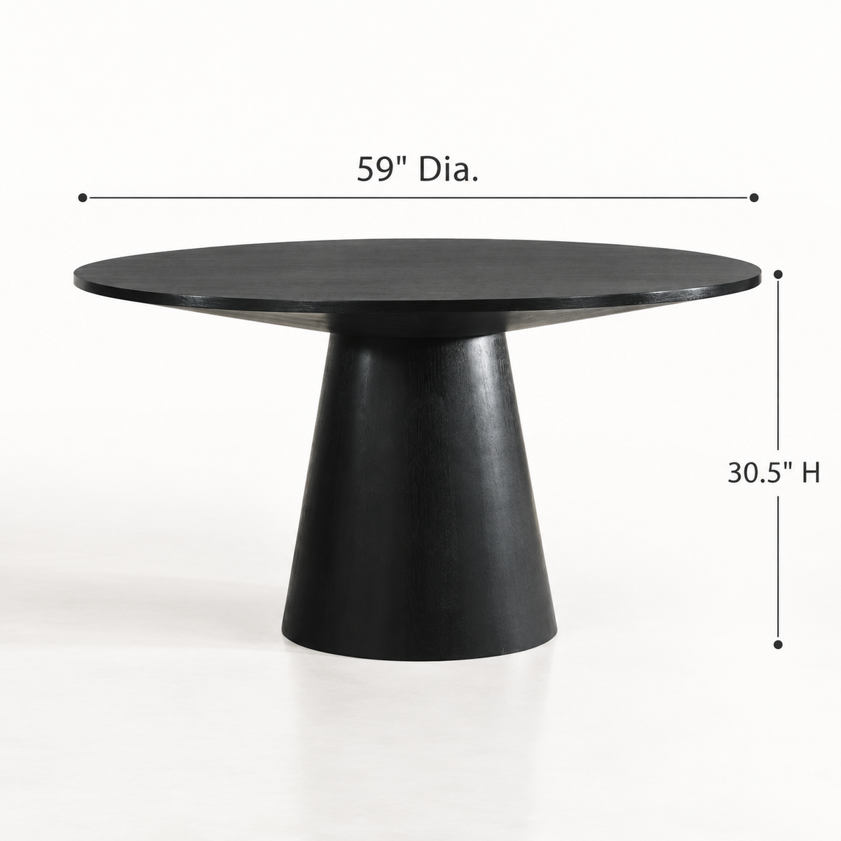 Jasper Black Pedestal Dining Table