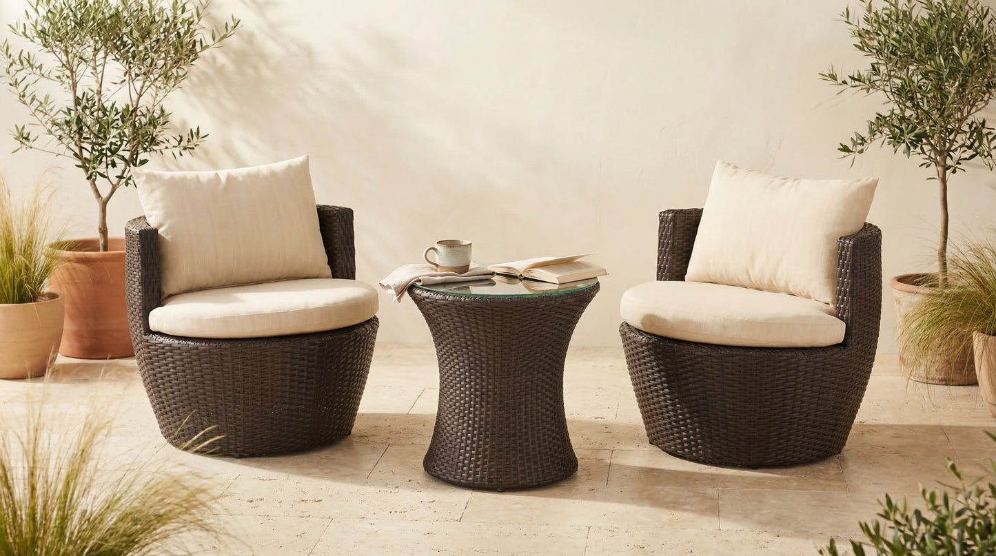 Kona Woven Outdoor Chat 3-Piece Set