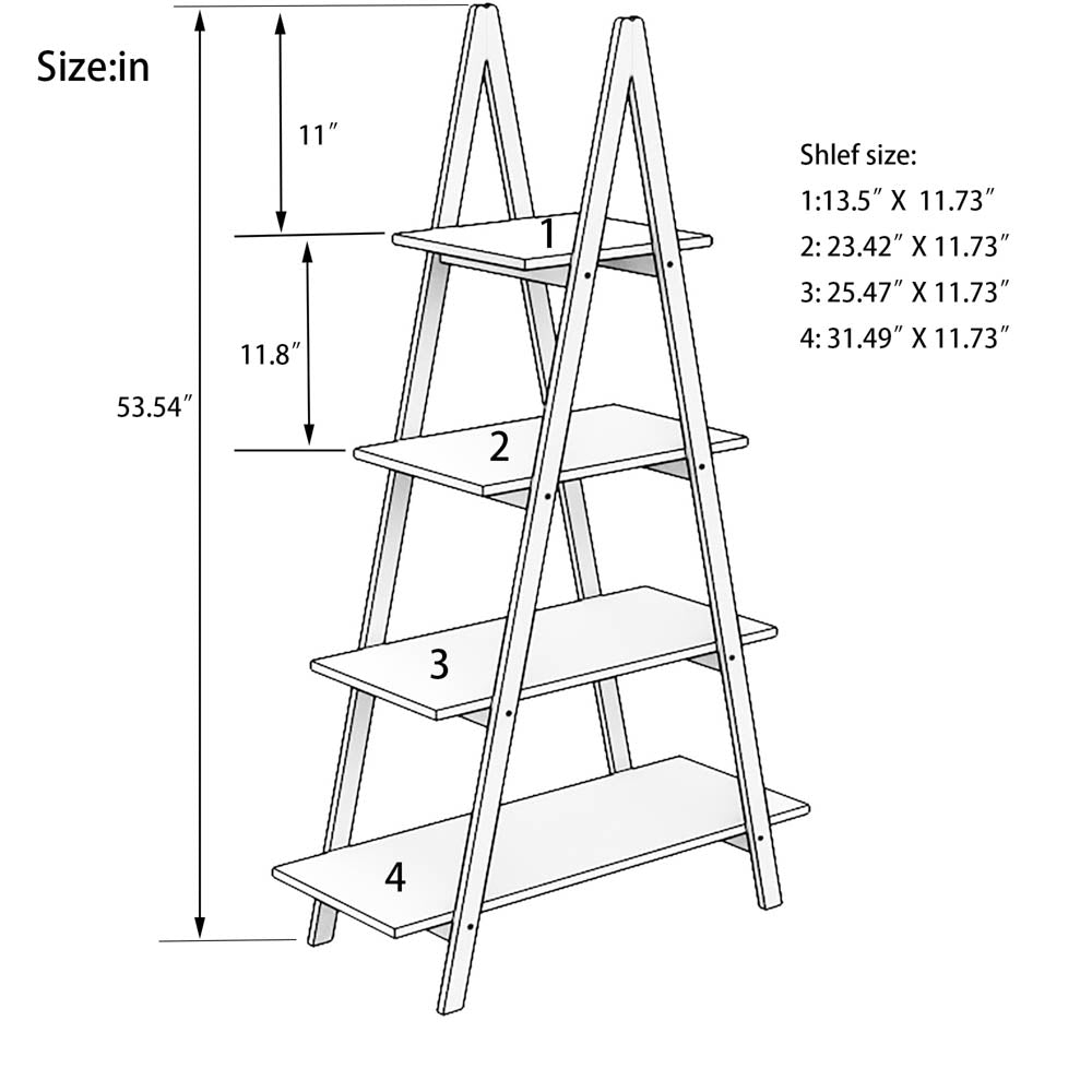 Ladder Bamboo Shelf