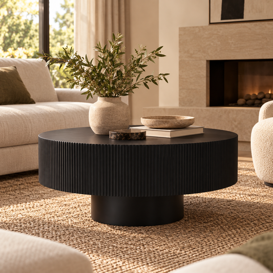 Luca Fluted Pedestal Coffee Table