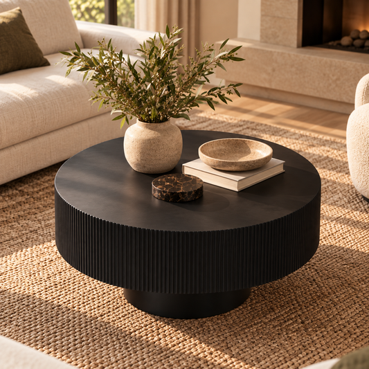 Luca Fluted Pedestal Coffee Table