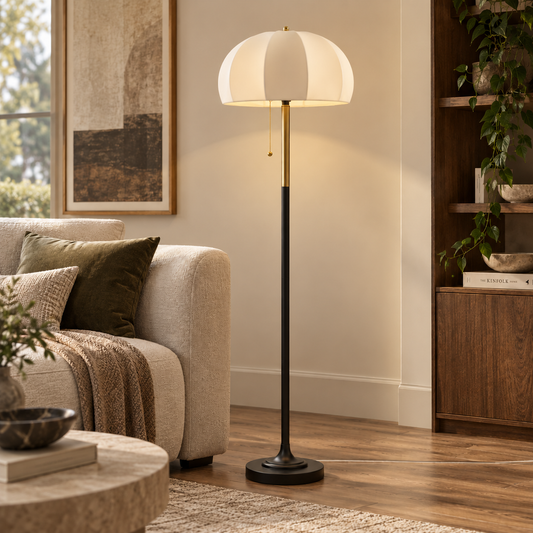 Lucien Pleated Dome Floor Lamp