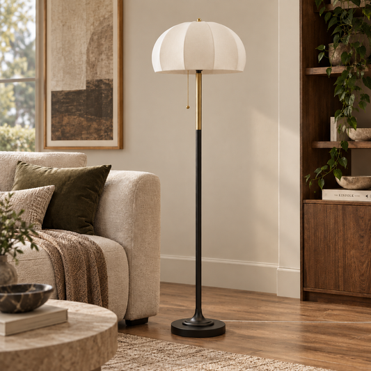 Lucien Pleated Dome Floor Lamp