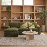 Lunaro Deep Seat Modular Sectional, Green