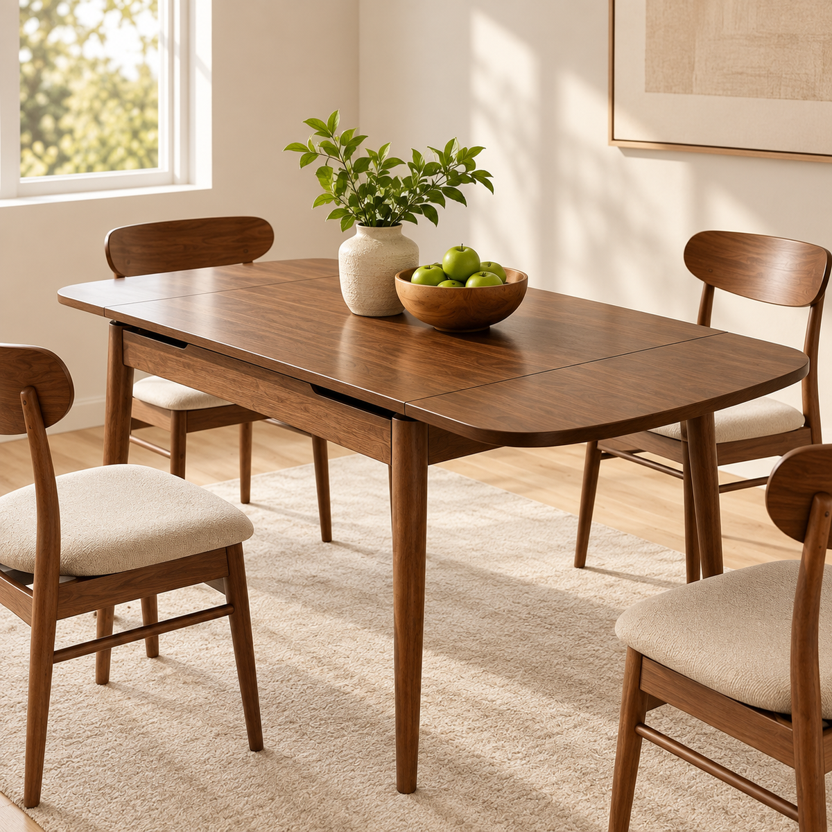 Maren Extendable Walnut Dining Table